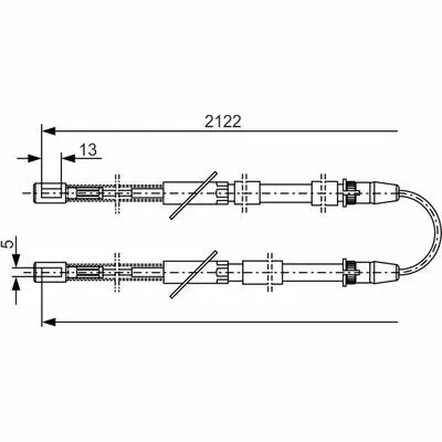 BOSCH 1 987 482 010 Cavo Comando, Freno Stazionamento Reso Gratuito