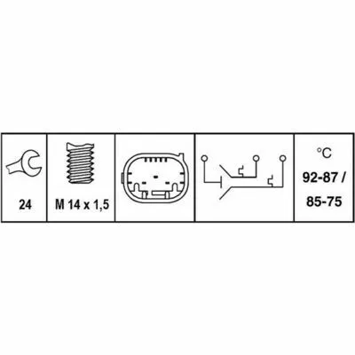 HELLA 6ZT 007 835-051 Sensore, Temperatura Refrigerante Offerta Speciale
