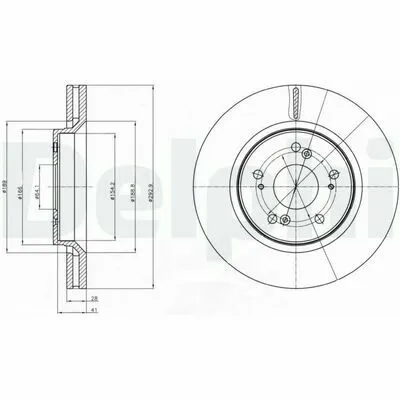 DELPHI BG4250C Disco Freno Saldi