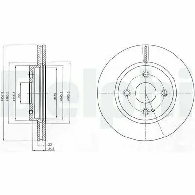 DELPHI BG4254C Disco Freno Direttamente Dal Produttore